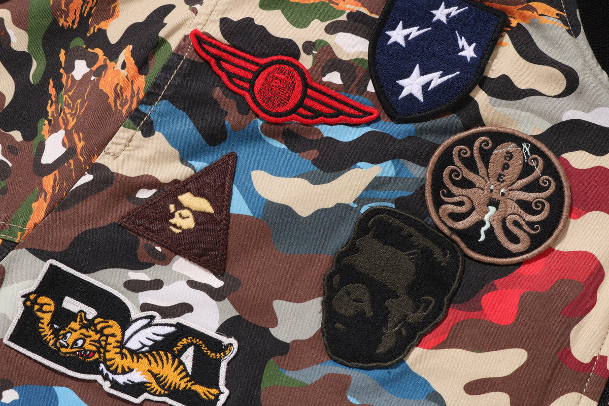 HYBRID CAMO MULTI BADGE PADDED MA-1