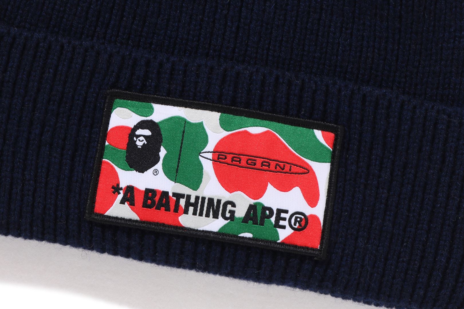 BAPE X PAGANI LOGO BEANIE – eu.bape.com