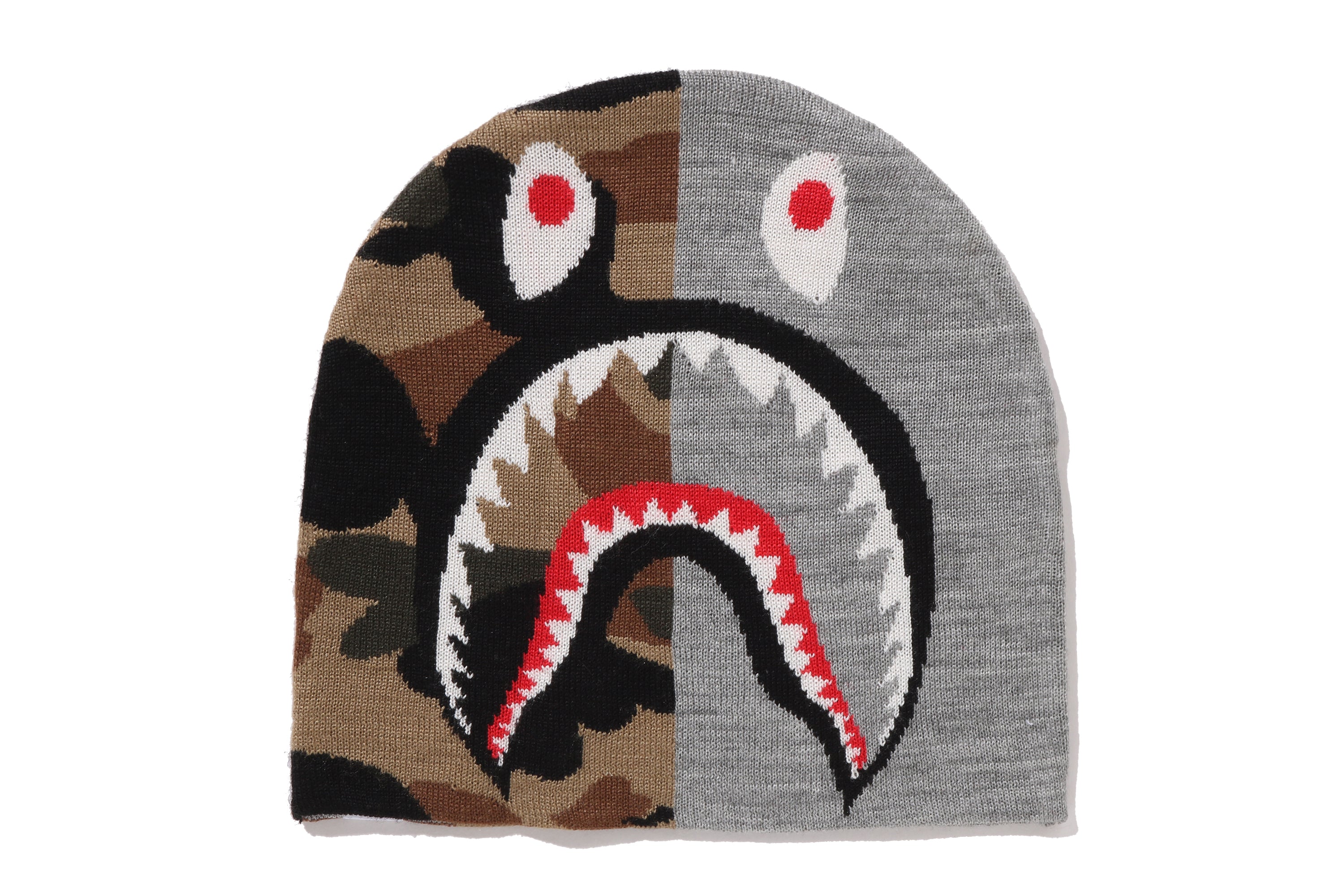 1ST CAMO SHARK KNIT CAP – eu.bape.com