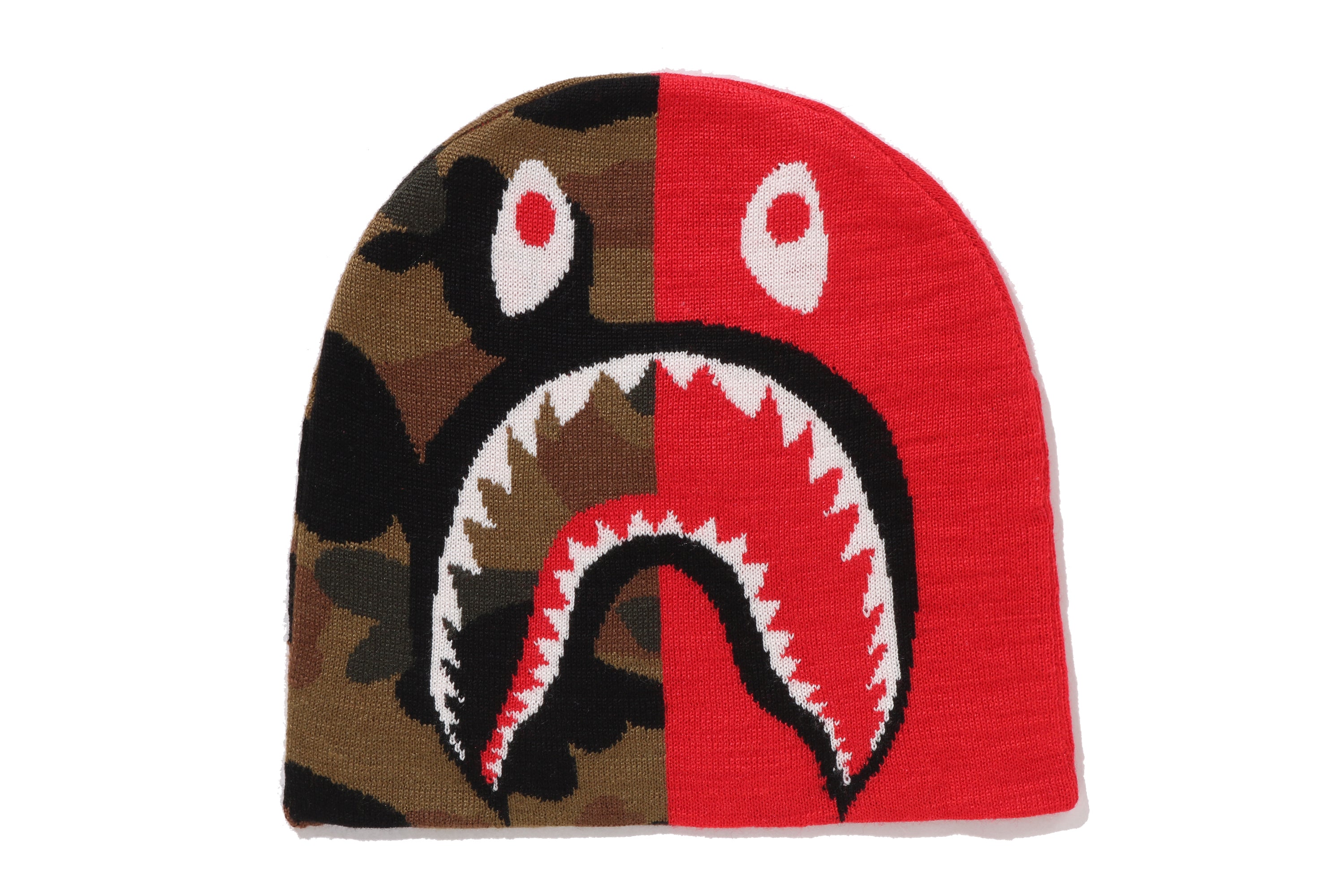 1ST CAMO SHARK KNIT CAP – eu.bape.com
