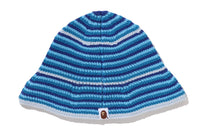 APE HEAD ONE POINT STRIPE KNIT HAT