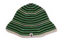 APE HEAD ONE POINT STRIPE KNIT HAT
