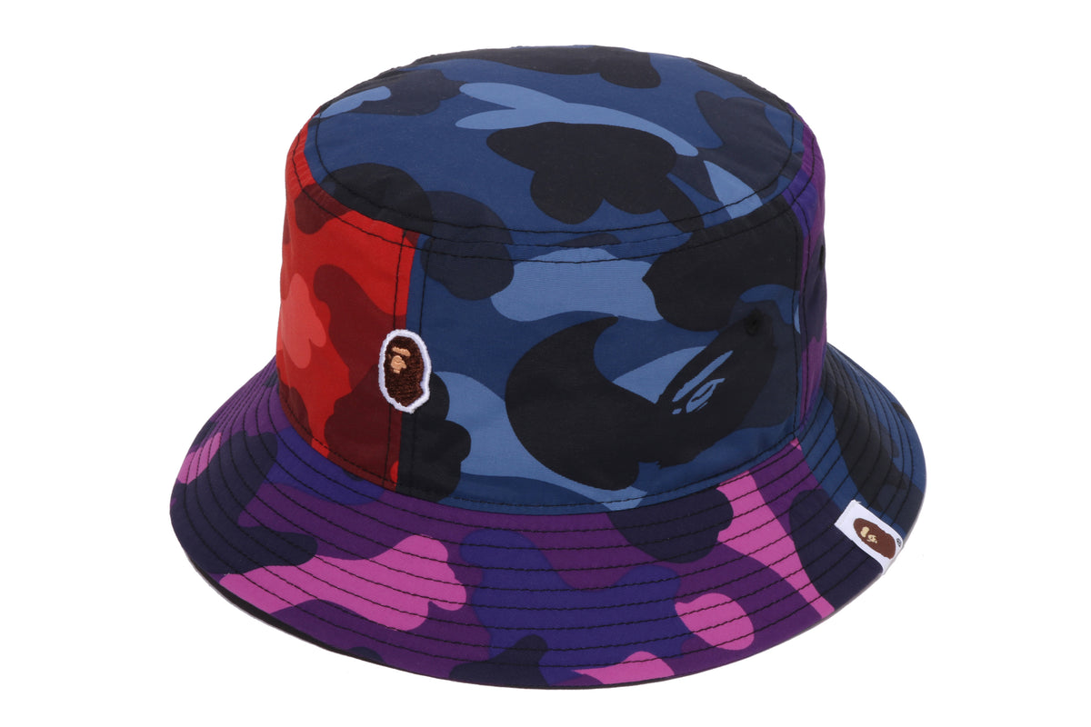 COLOR CAMO CRAZY PATTERN BUCKET HAT