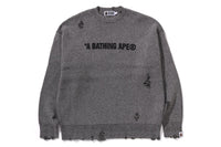 DAMAGE RELAXED FIT SWEATER MENS