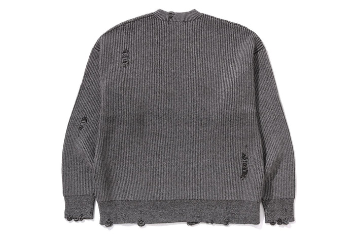 DAMAGE RELAXED FIT SWEATER MENS