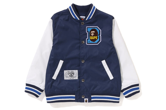 APE HEAD B PATCH VARSITY JACKET KIDS