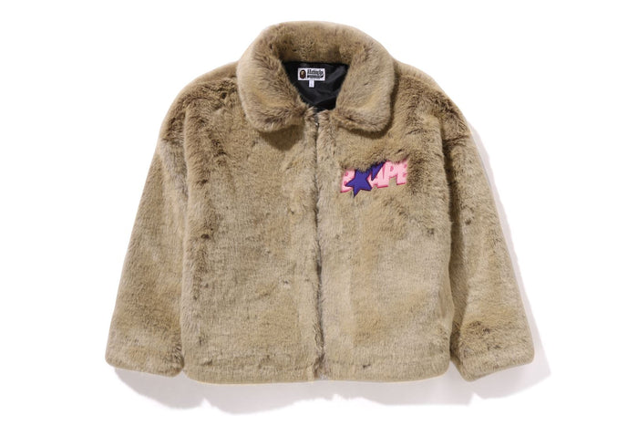 BAPE X CACTUS JACK X DON TOLIVER FAUX FUR JACKET MENS