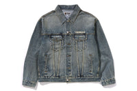 DISTRESSED 13OZ DENIM TRUCKER JACKET MENS