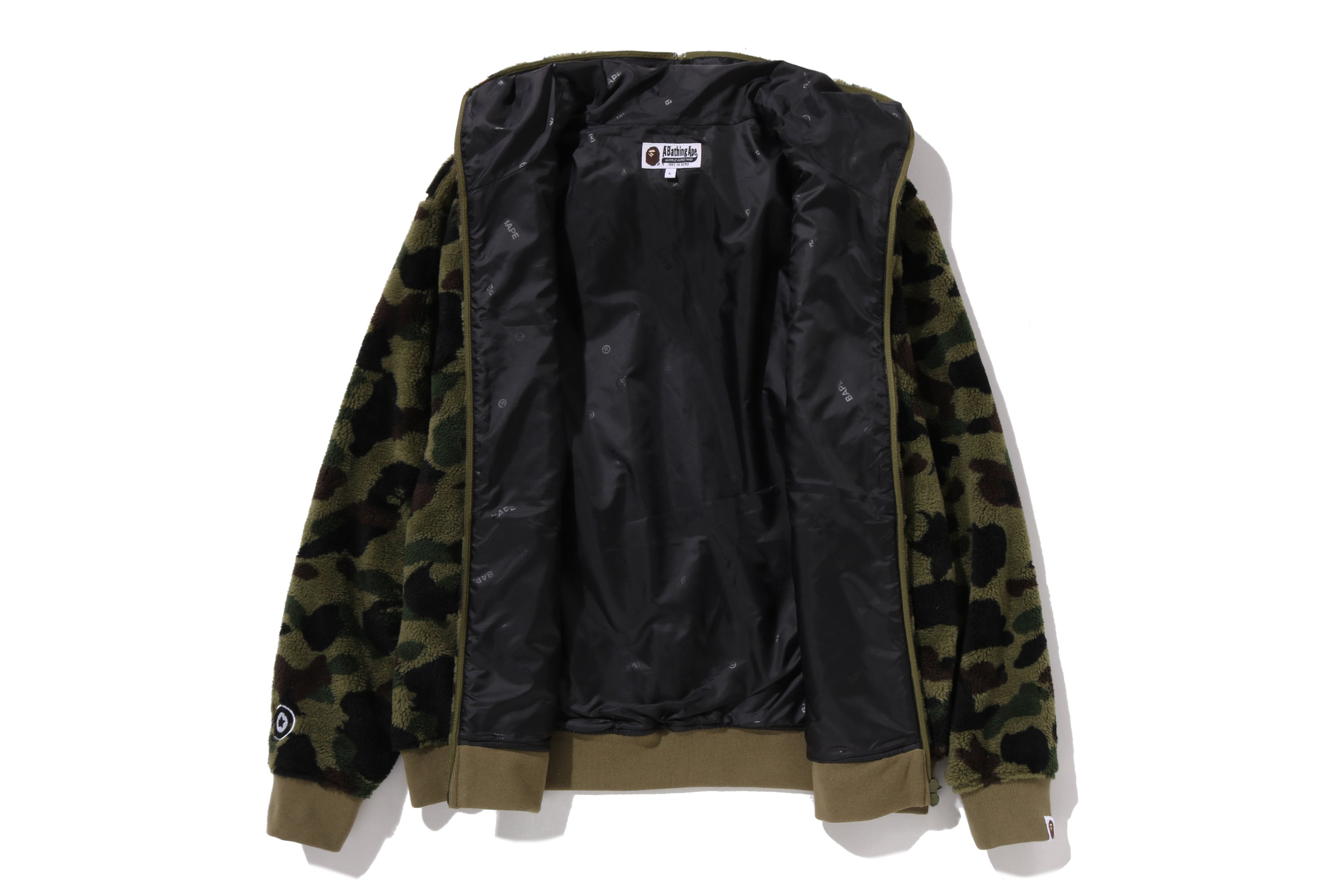 1ST CAMO 2ND SHARK BOA HOODIE JACKET – eu.bape.com
