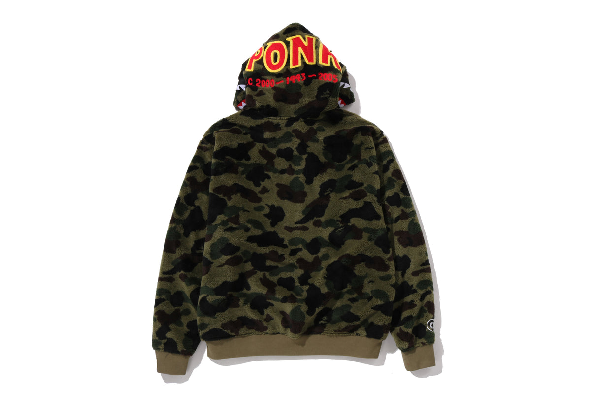 1ST CAMO 2ND SHARK BOA HOODIE JACKET