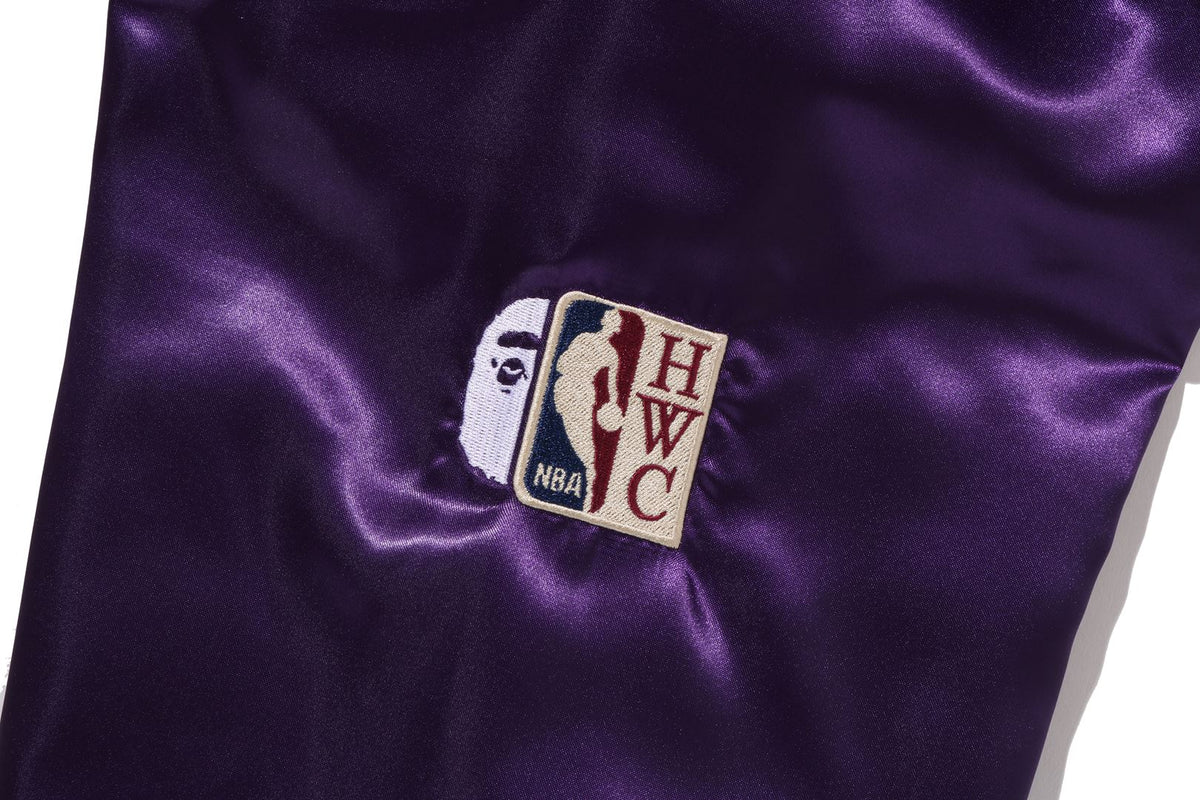 BAPE X M&N NBA - LOS ANGELES LAKERS SATIN JACKET