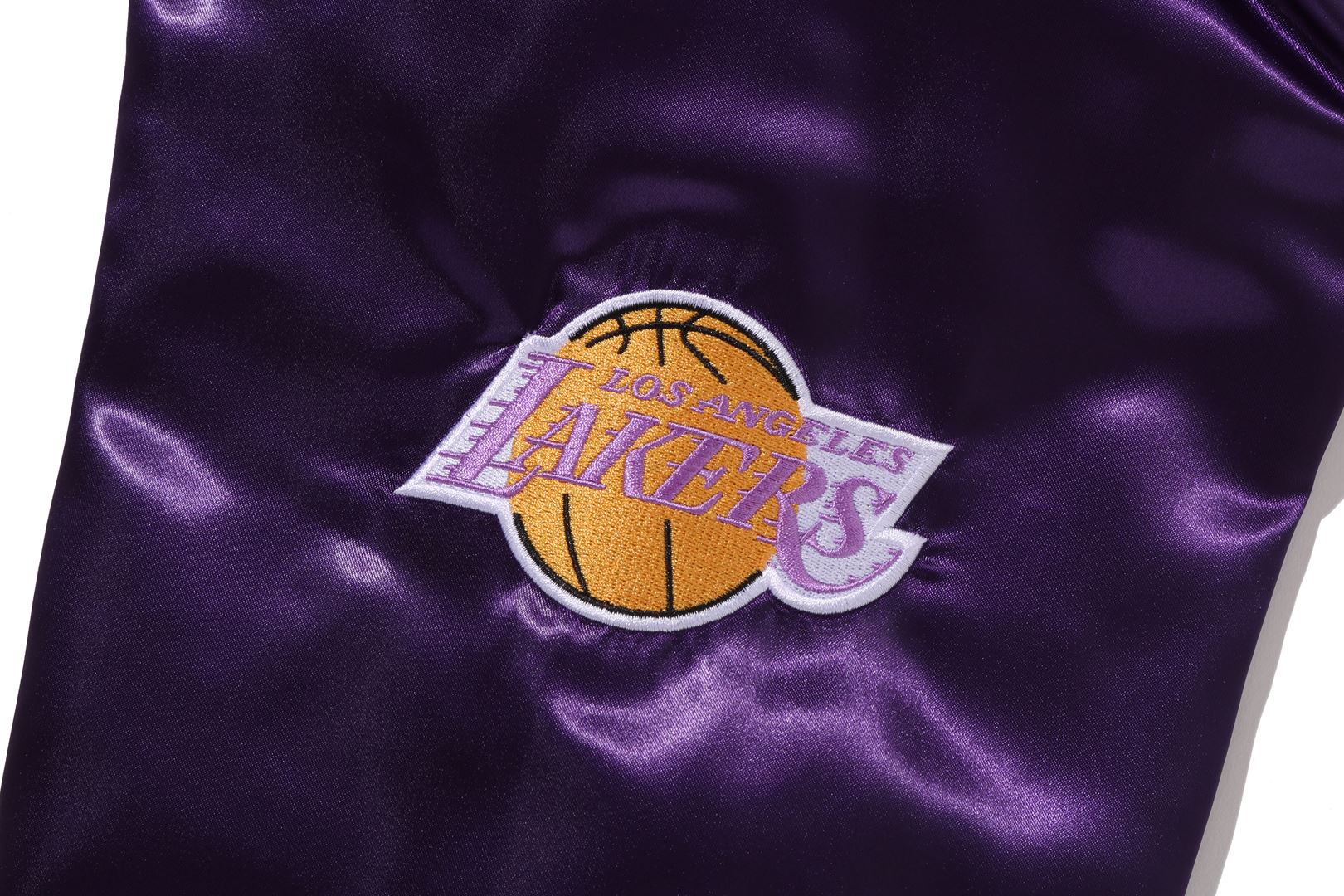 BAPE X M&N NBA - LOS ANGELES LAKERS SATIN JACKET – eu.bape.com