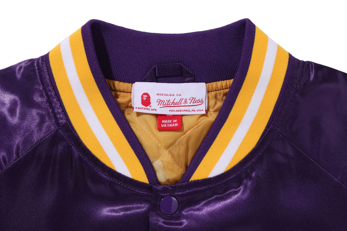 BAPE X M&N NBA - LOS ANGELES LAKERS SATIN JACKET
