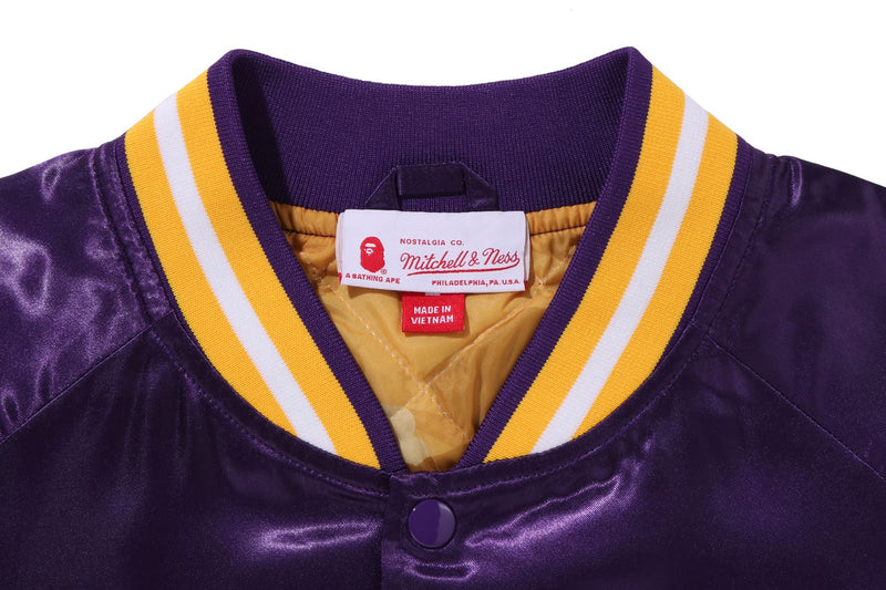 BAPE X M&N NBA - LOS ANGELES LAKERS SATIN JACKET