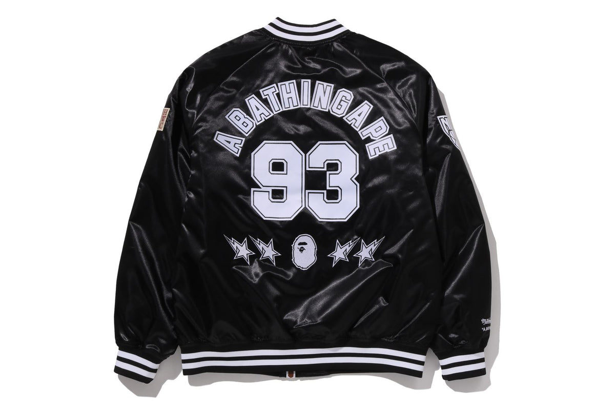 BAPE X M&N NBA - NEW JERSEY NETS SATIN JACKET