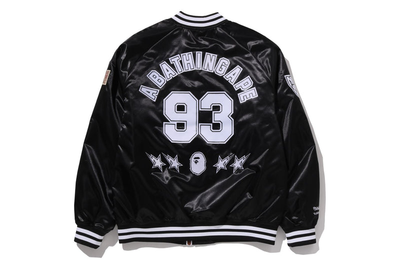 BAPE X M&N NBA - NEW JERSEY NETS SATIN JACKET