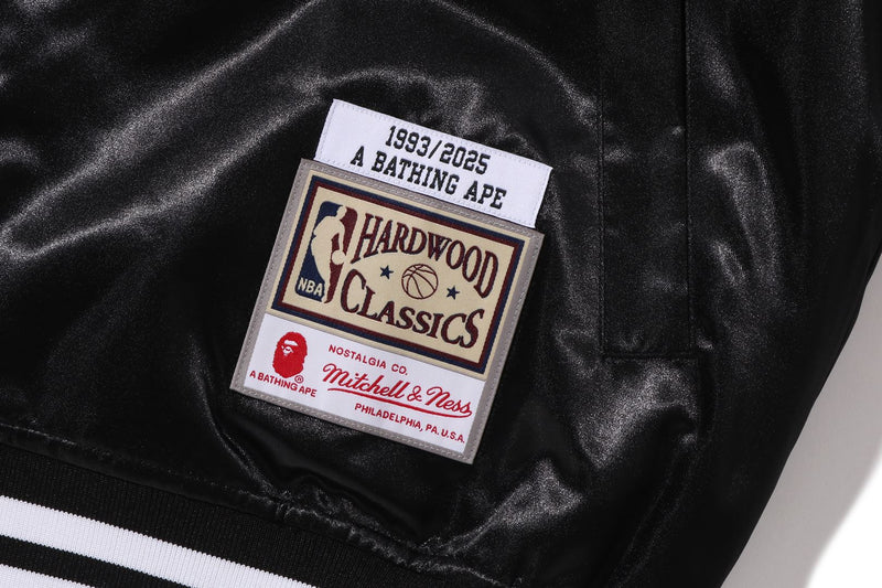 BAPE X M&N NBA - NEW JERSEY NETS SATIN JACKET