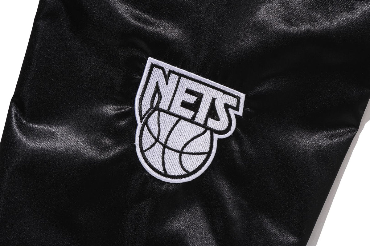 BAPE X M&N NBA - NEW JERSEY NETS SATIN JACKET