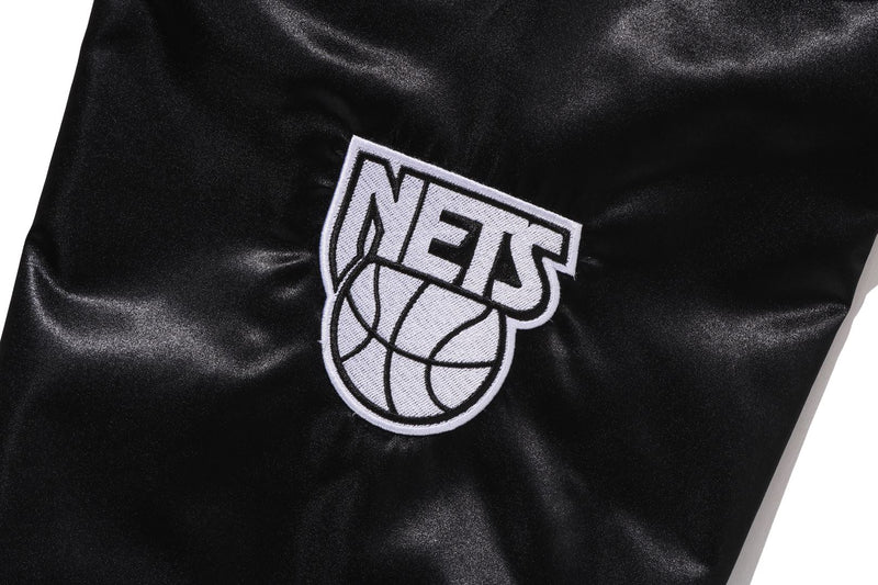 BAPE X M&N NBA - NEW JERSEY NETS SATIN JACKET