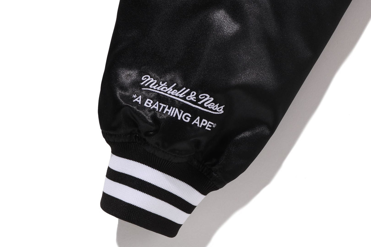 BAPE X M&N NBA - NEW JERSEY NETS SATIN JACKET