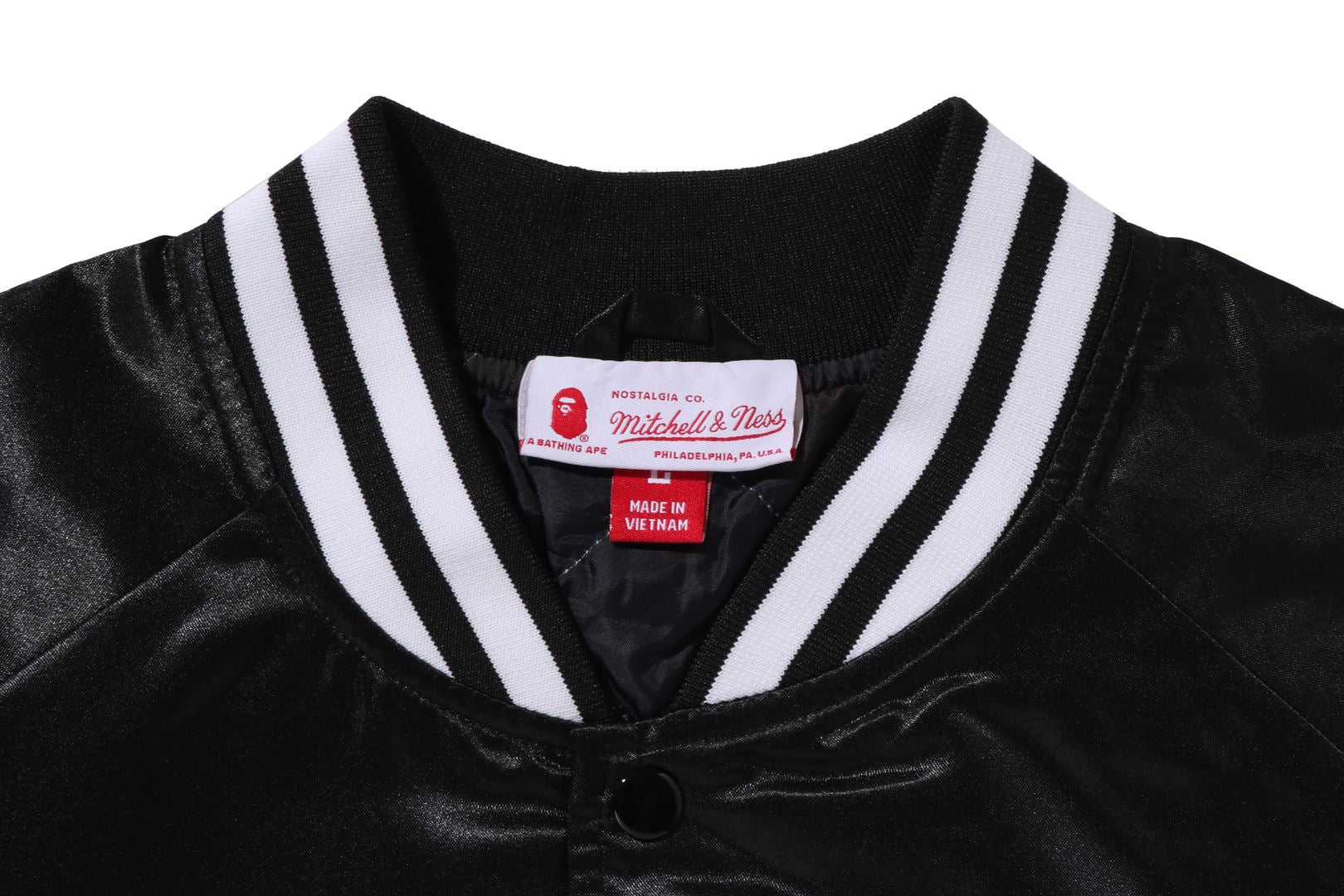 BAPE X M&N NBA - NEW JERSEY NETS SATIN JACKET – eu.bape.com