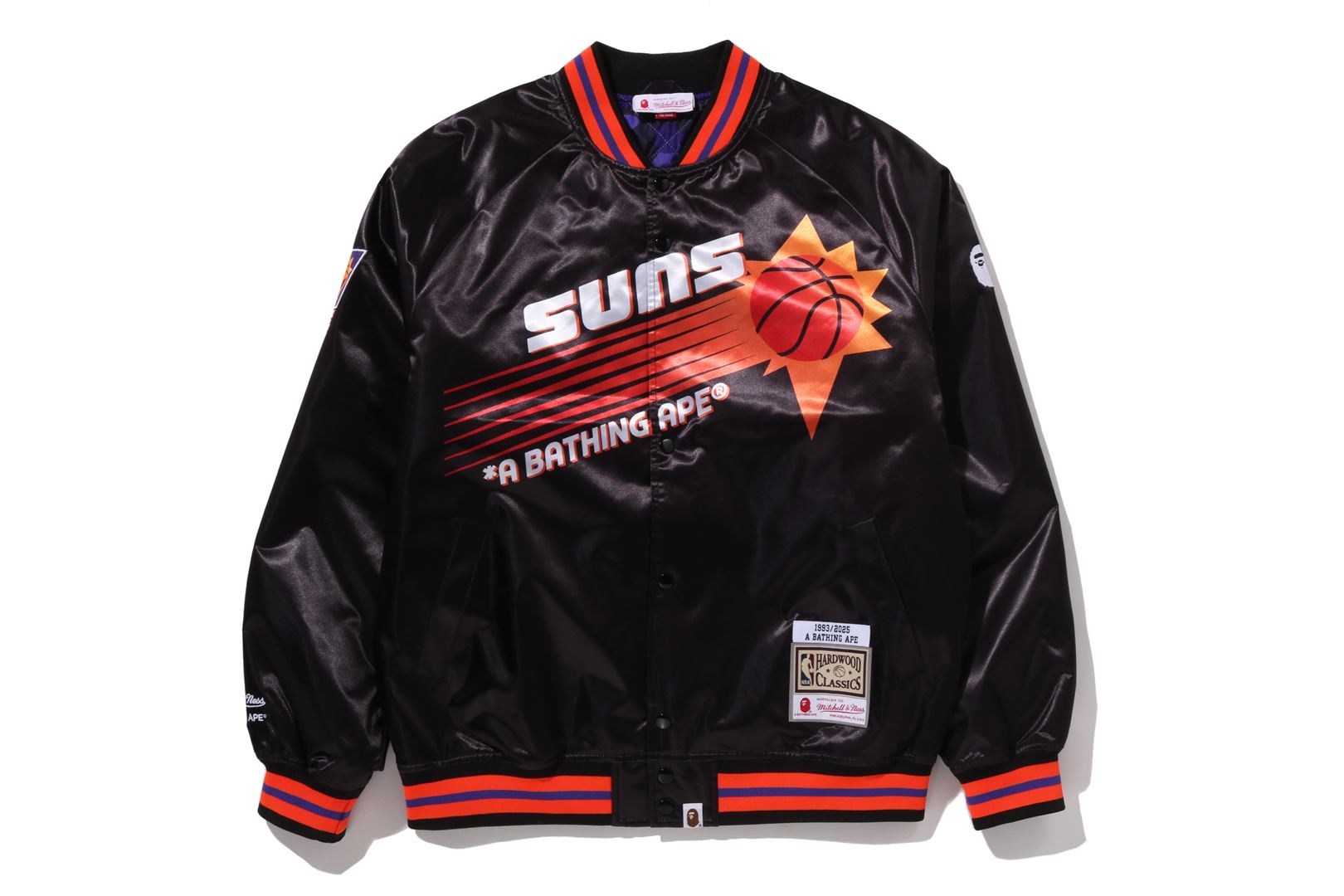 BAPE X M&N NBA - PHOENIX SUNS SATIN JACKET – eu.bape.com