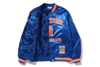 BAPE X M&N NBA - NEW YORK KNICKS SATIN JACKET