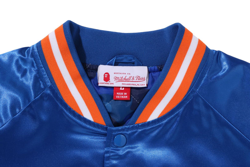 BAPE X M&N NBA - NEW YORK KNICKS SATIN JACKET