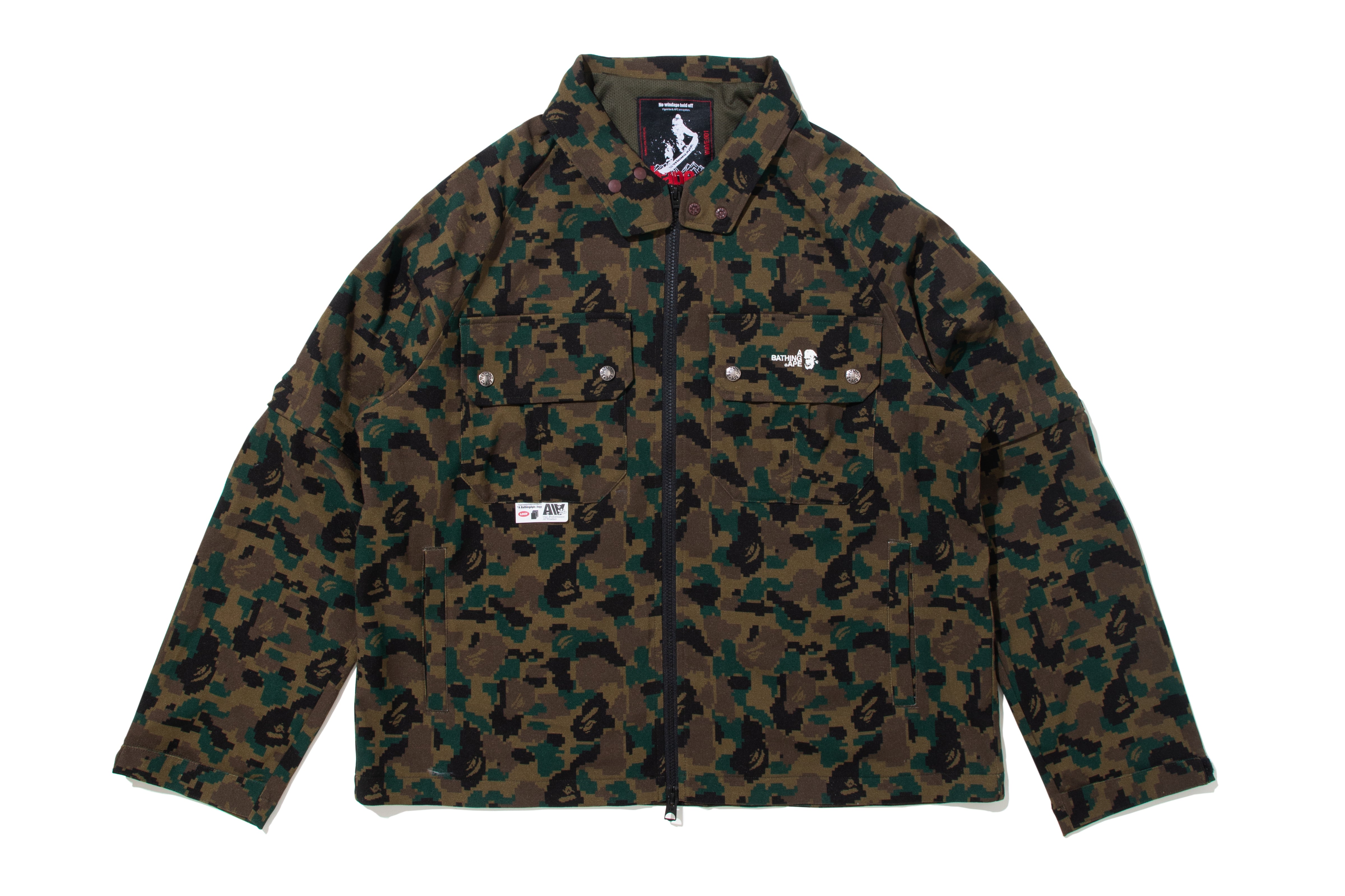 BAPE BY KAZUKI KURAISHI PIXELATE CAMO DETACHABLE ZIP JACKET – eu