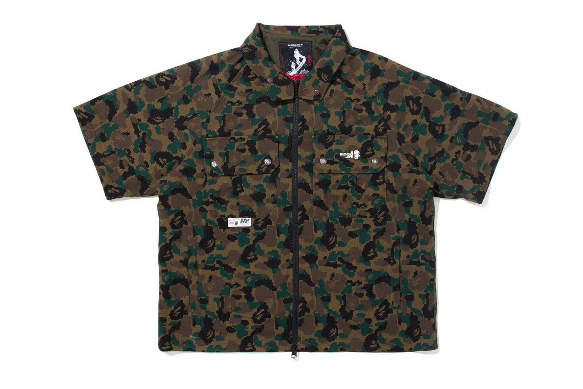 BAPE BY KAZUKI KURAISHI PIXELATE CAMO DETACHABLE ZIP JACKET
