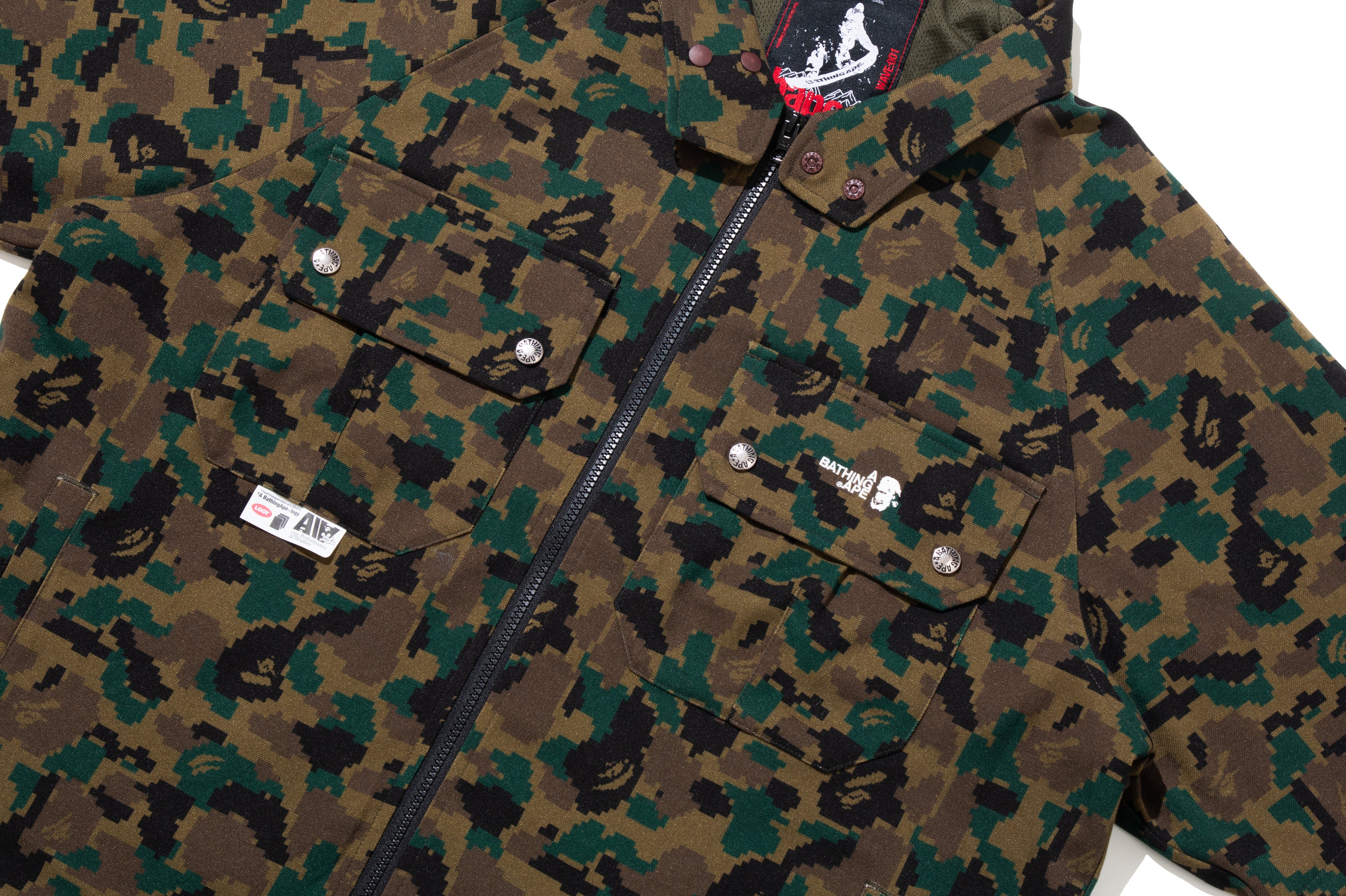 BAPE BY KAZUKI KURAISHI PIXELATE CAMO DETACHABLE ZIP JACKET – eu