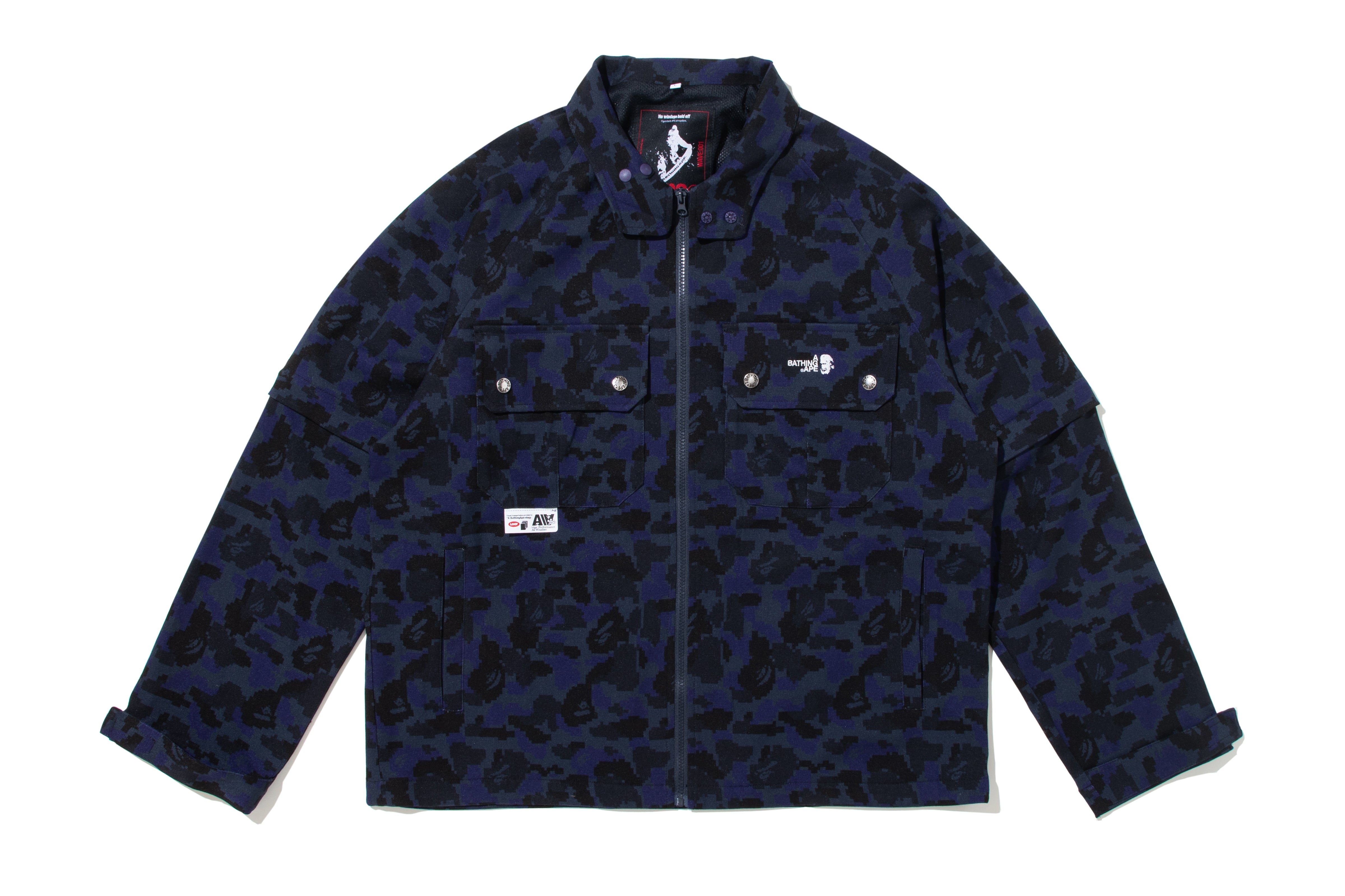 BAPE BY KAZUKI KURAISHI PIXELATE CAMO DETACHABLE ZIP JACKET – eu