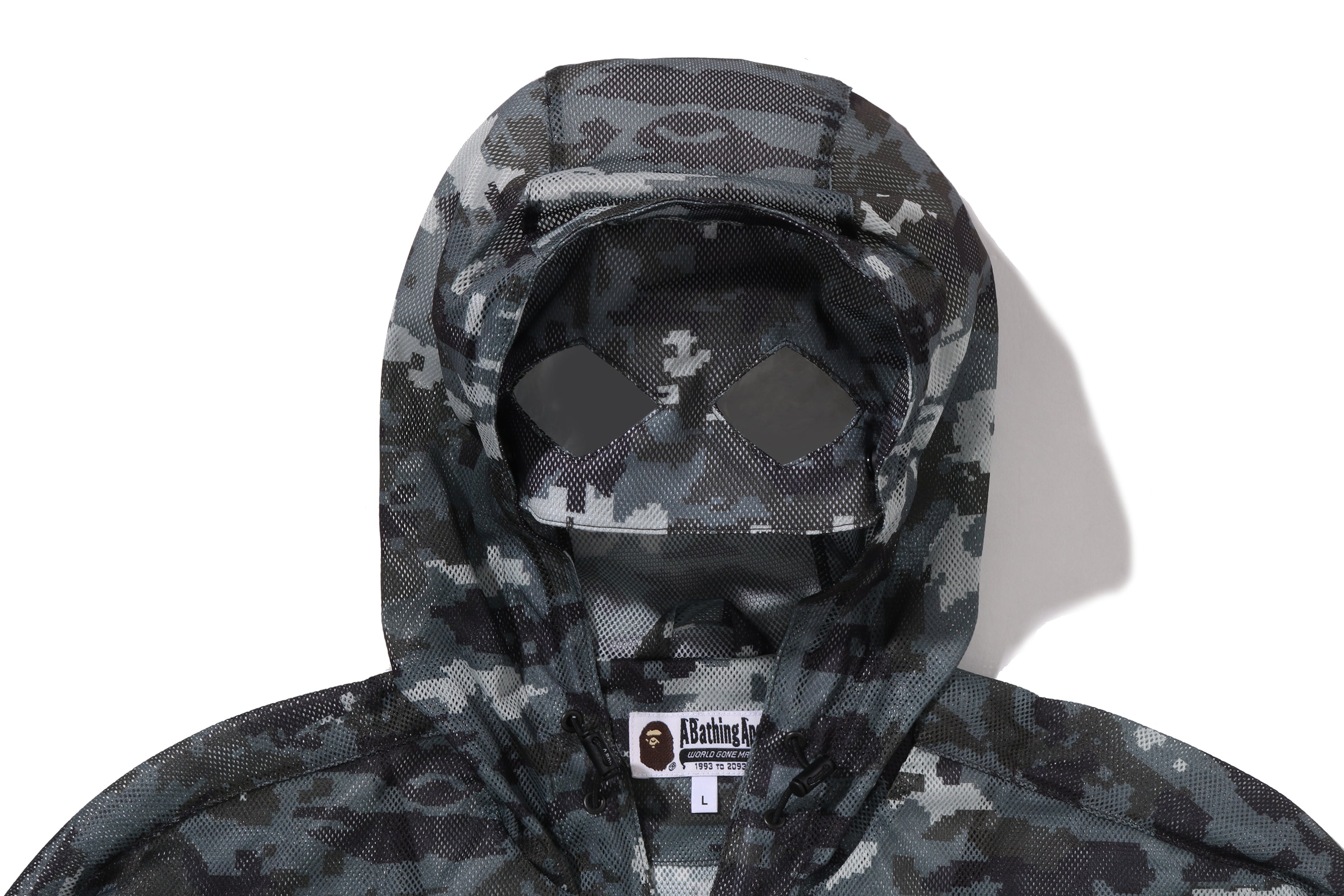 MULTI PIXEL CAMO MESH HOODIE JACKET – eu.bape.com