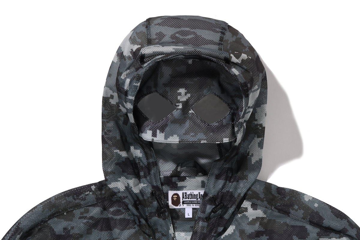 MULTI PIXEL CAMO MESH HOODIE JACKET