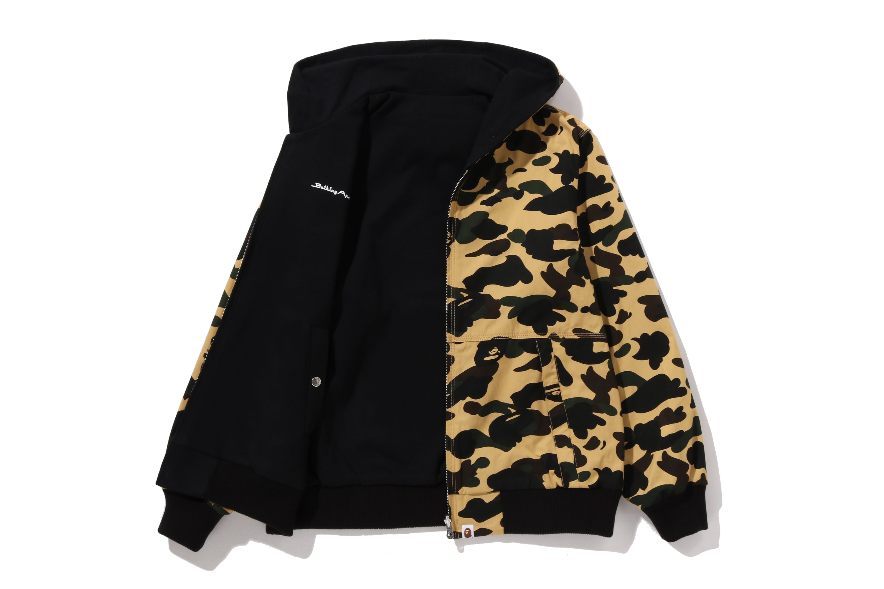 1ST CAMO REVERSIBLE ZIP HOODIE JACKET – eu.bape.com