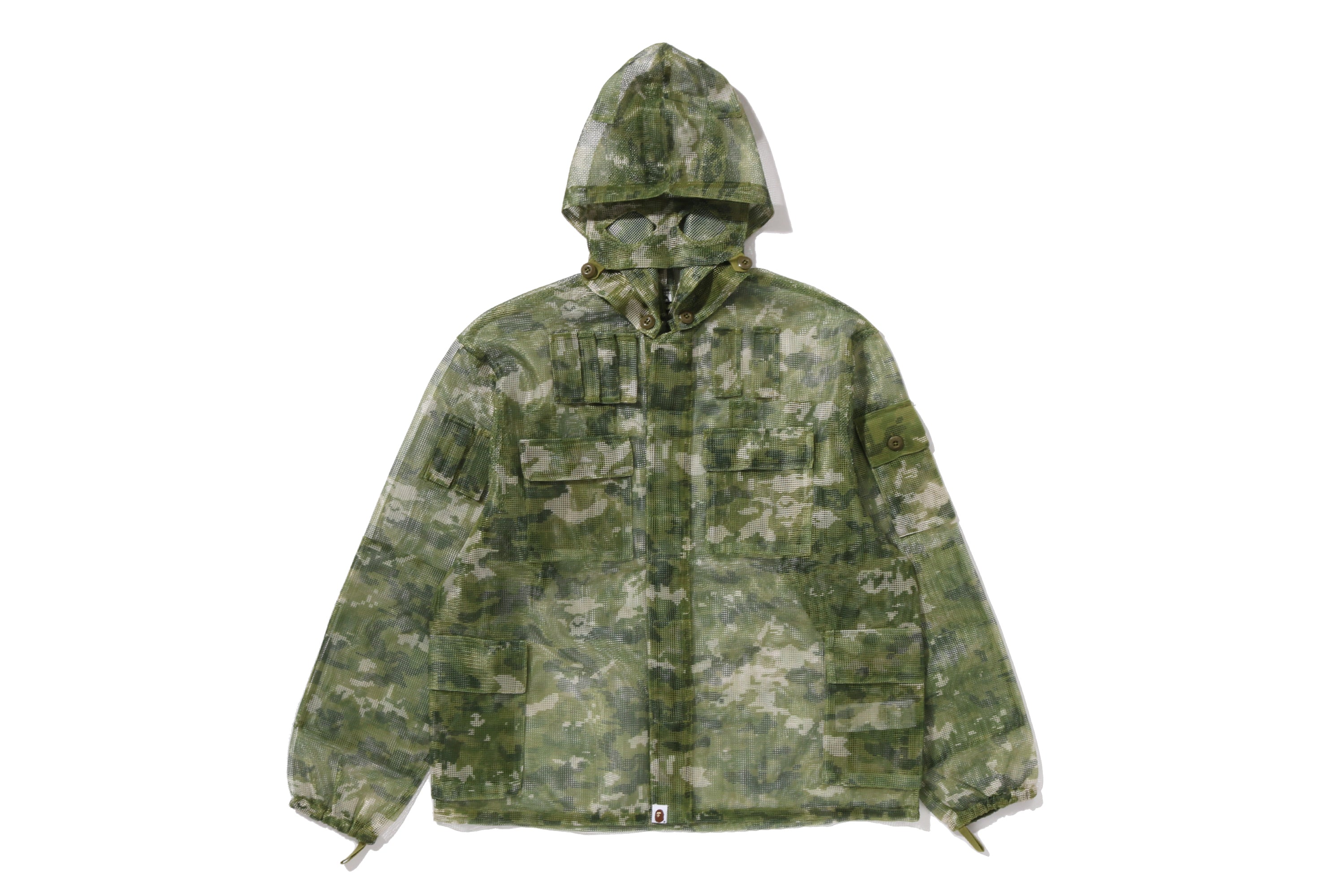 MULTI PIXEL CAMO MASK HOODED SHIRT JACKET – eu.bape.com