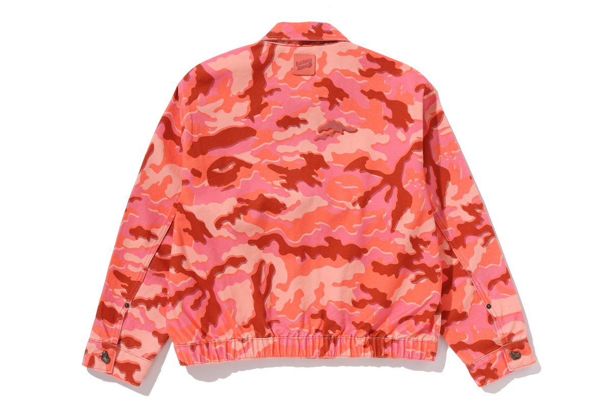 GLITCH WOODLAND CAMO BATHING APE LOGO WORKER JACKET LADIES