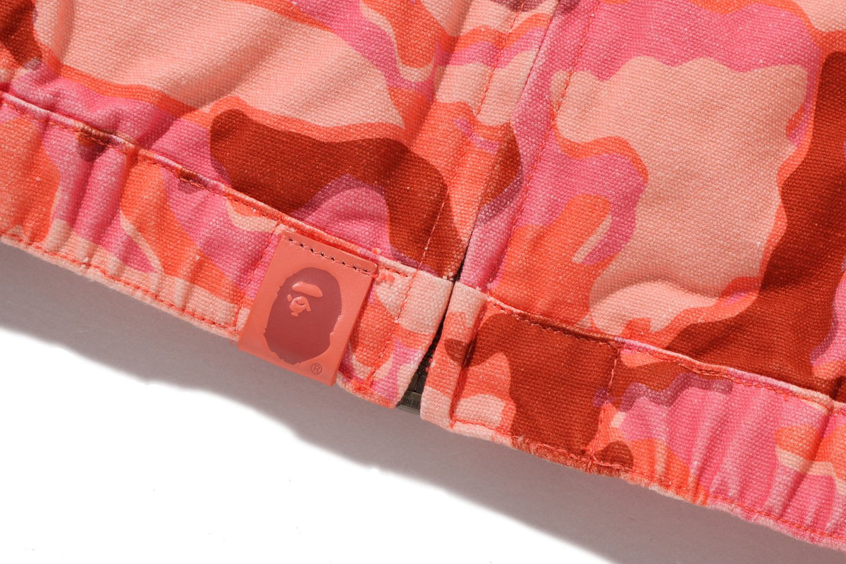 GLITCH WOODLAND CAMO BATHING APE LOGO WORKER JACKET LADIES