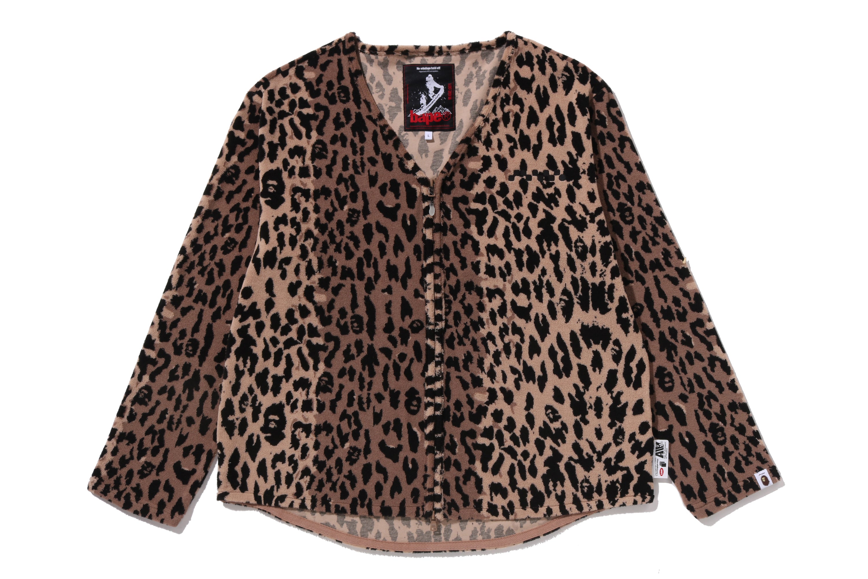 BAPE BY KAZUKI KURAISHI LEOPARD PATTERN ZIP UP LINNER JACKET – eu