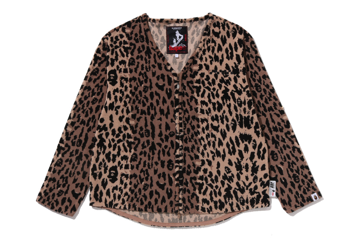 BAPE BY KAZUKI KURAISHI LEOPARD PATTERN ZIP UP LINNER JACKET