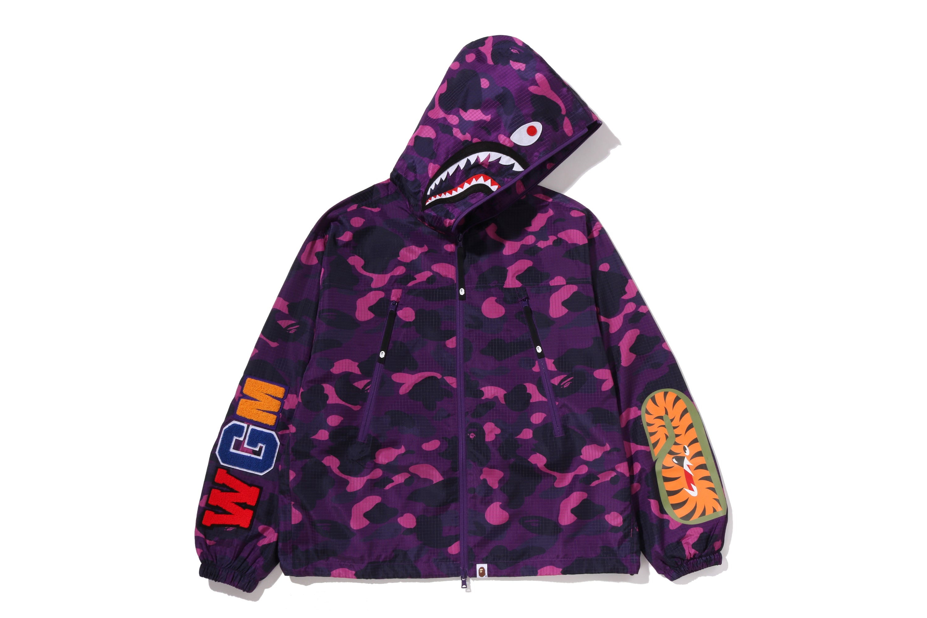 COLOR CAMO REFLECTIVE RIPSTOP SHARK FULL ZIP JACKET – eu.bape.com