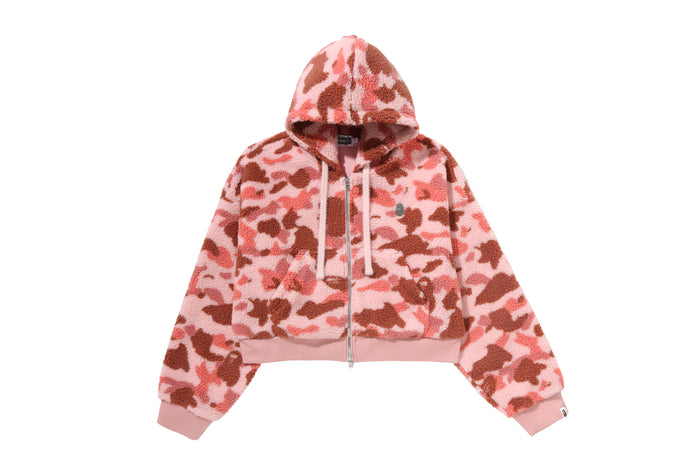1ST CAMO BOXY CROPPED HOODIE JACKET LADIES