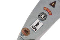 MULTI LOGO DENIM BOXY CROPPED JACKET LADIES