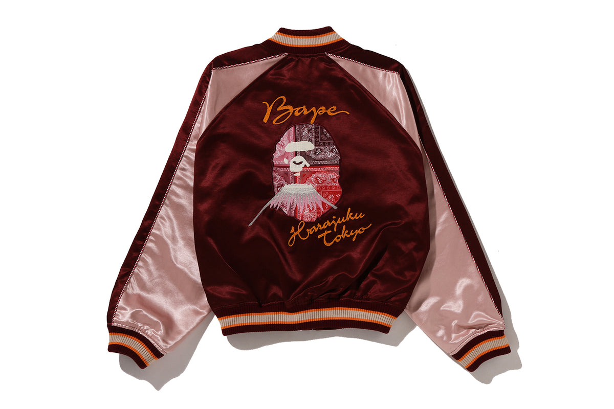 PAISLEY PATTERN APE HEAD SOUVENIR JACKET LADIES