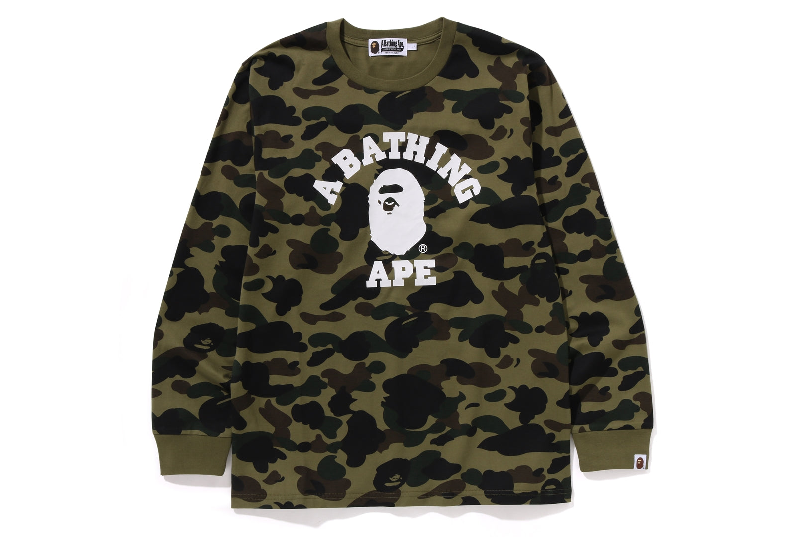 A Bathing Ape camo college offers crewneck