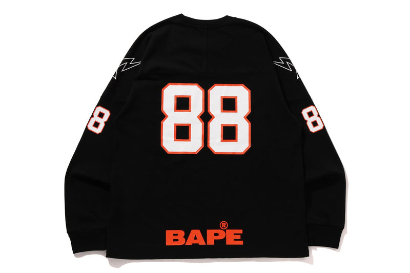 BAPE FOOTBALL RELAXED FIT L/S TEE MENS