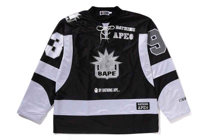 MULTI LOGO RELAXED FIT L/S ICE HOCKEY JERSEY MENS