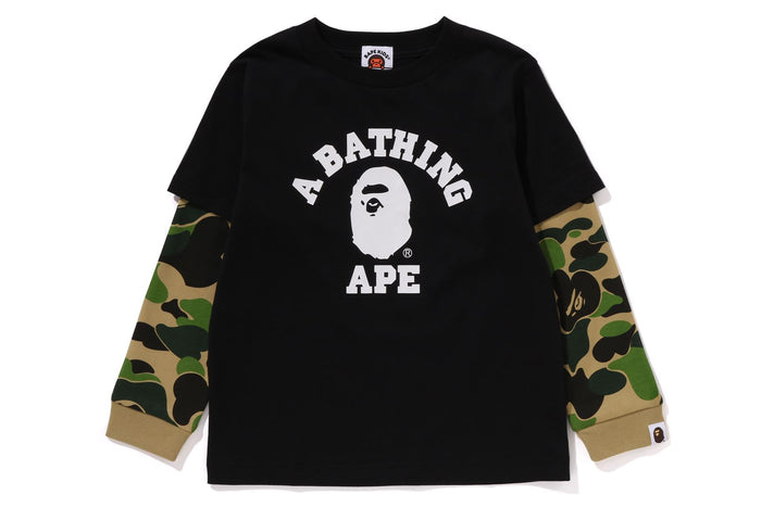 ABC CAMO COLLEGE LAYERED SLEEVES L/S TEE KIDS