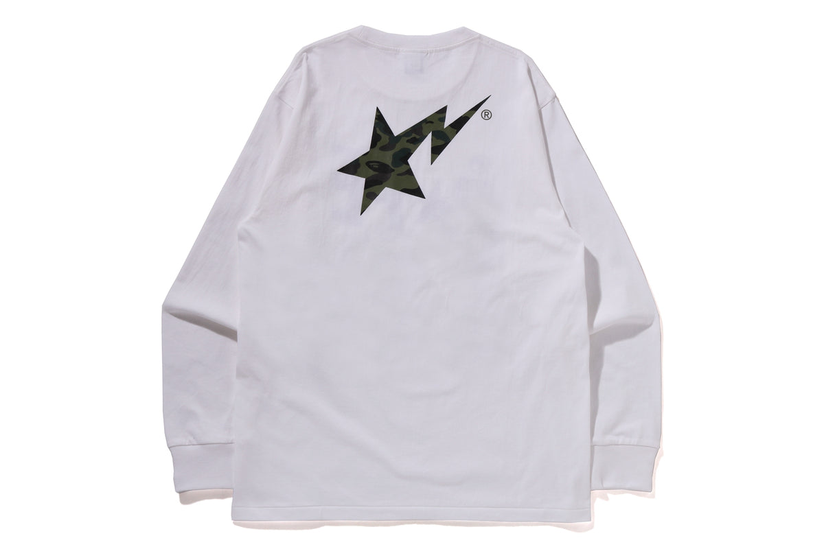 1ST CAMO BAPE STA LS TEE MENS