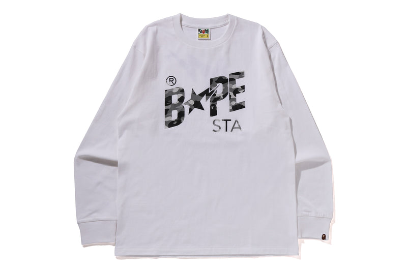 1ST CAMO BAPE STA LS TEE MENS